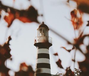 Preview wallpaper lighthouse, building, architecture, bushes, leaves