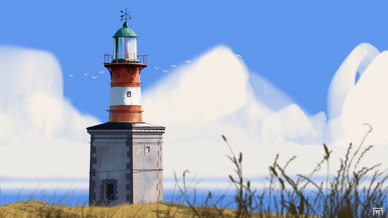 Wallpaper lighthouse, building, architecture, art
