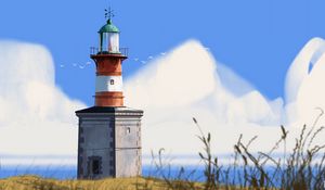 Preview wallpaper lighthouse, building, architecture, art