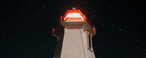 Preview wallpaper lighthouse, building, bottom view, night