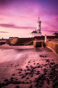 Preview wallpaper lighthouse, building, coast, stones