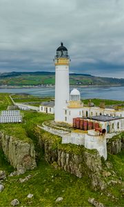 Preview wallpaper lighthouse, building, island, sea, coast