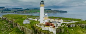 Preview wallpaper lighthouse, building, island, sea, coast