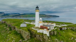 Preview wallpaper lighthouse, building, island, sea, coast
