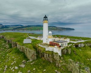 Preview wallpaper lighthouse, building, island, sea, coast