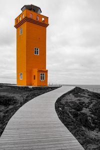 Preview wallpaper lighthouse, building, path, orange