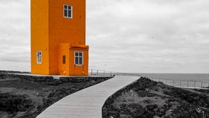 Preview wallpaper lighthouse, building, path, orange