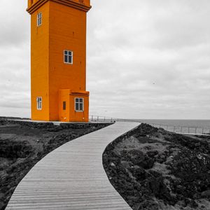 Preview wallpaper lighthouse, building, path, orange