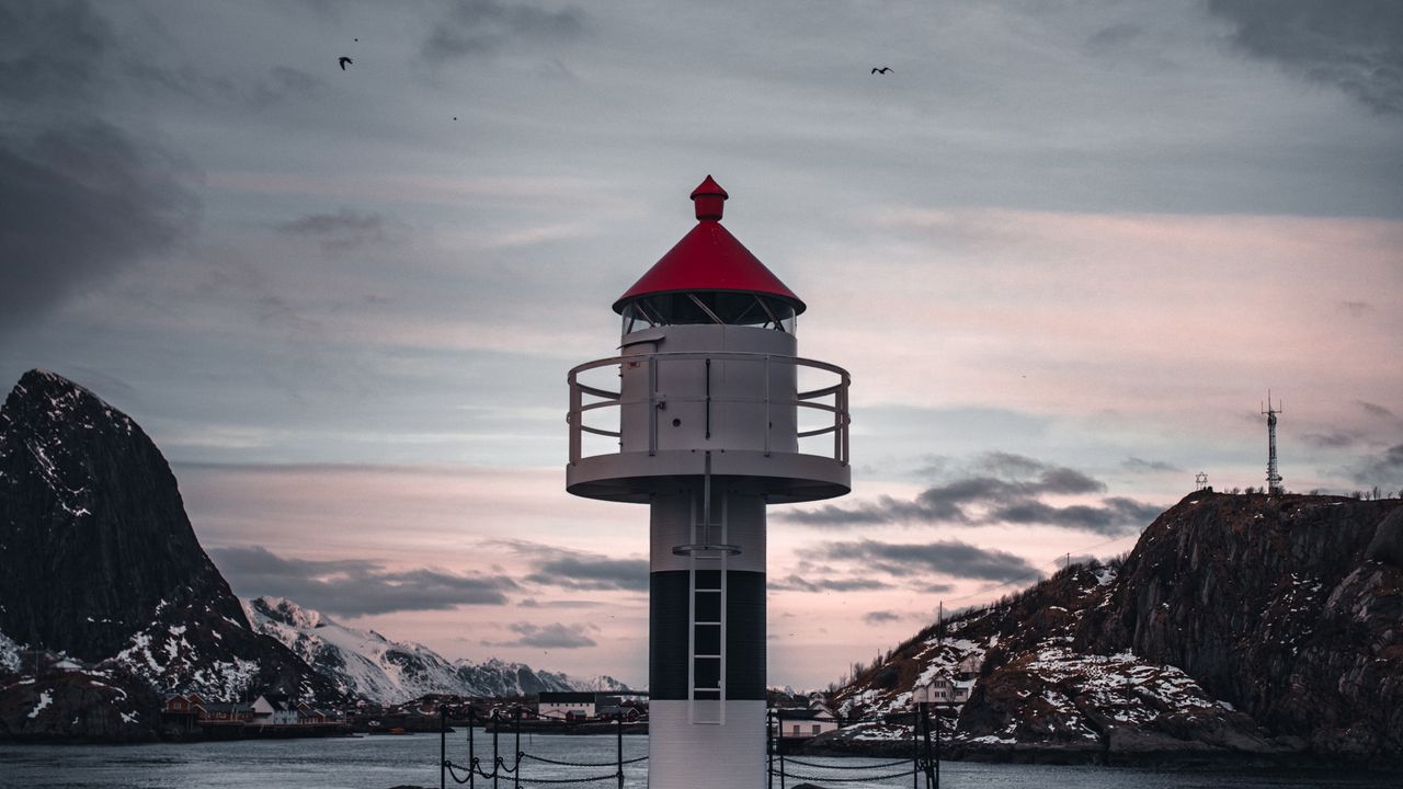 Wallpaper lighthouse, building, sea, road, rocks