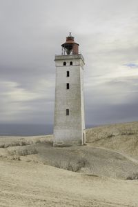 Preview wallpaper lighthouse, building, shore, sea, sky