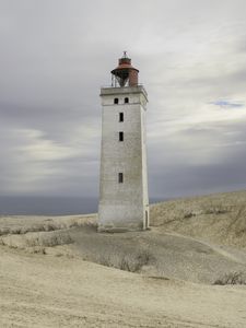 Preview wallpaper lighthouse, building, shore, sea, sky