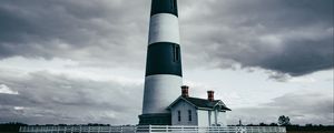 Preview wallpaper lighthouse, building, sky, fence