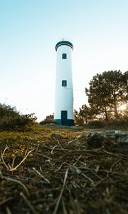 Preview wallpaper lighthouse, building, tower, trees, nature