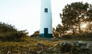 Preview wallpaper lighthouse, building, tower, trees, nature