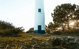 Preview wallpaper lighthouse, building, tower, trees, nature