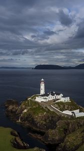 Preview wallpaper lighthouse, buildings, sea, coast