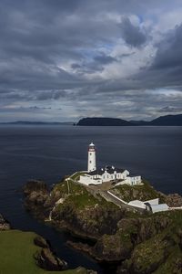 Preview wallpaper lighthouse, buildings, sea, coast