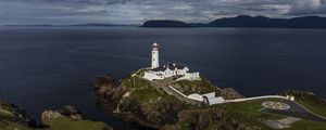 Preview wallpaper lighthouse, buildings, sea, coast