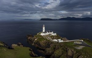 Preview wallpaper lighthouse, buildings, sea, coast