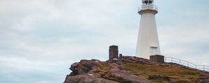 Preview wallpaper lighthouse, cliff, building, architecture, coast