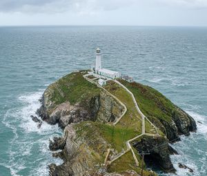 Preview wallpaper lighthouse, coast, island, sea