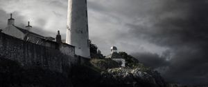 Preview wallpaper lighthouse, coast, pebbles