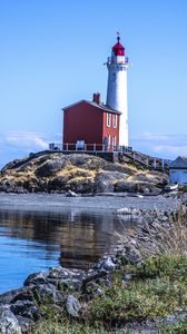 Preview wallpaper lighthouse, coast, sea, nature, sky