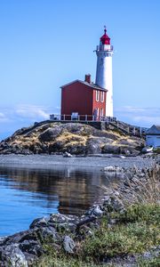 Preview wallpaper lighthouse, coast, sea, nature, sky