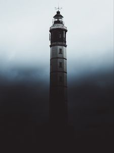 Preview wallpaper lighthouse, fog, dark, shadow, architecture
