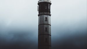 Preview wallpaper lighthouse, fog, dark, shadow, architecture