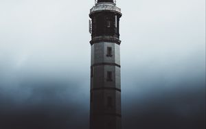 Preview wallpaper lighthouse, fog, dark, shadow, architecture