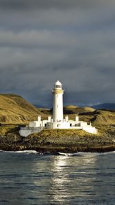 Preview wallpaper lighthouse, island, sea, shore, water