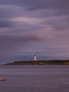 Preview wallpaper lighthouse, island, sea, nature