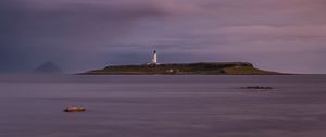 Preview wallpaper lighthouse, island, sea, nature