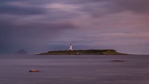 Preview wallpaper lighthouse, island, sea, nature