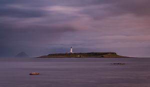 Preview wallpaper lighthouse, island, sea, nature
