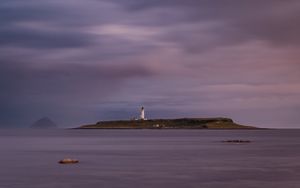 Preview wallpaper lighthouse, island, sea, nature