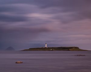 Preview wallpaper lighthouse, island, sea, nature