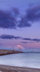Preview wallpaper lighthouse, pier, sea