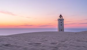 Preview wallpaper lighthouse, sands, relief, sea, sky