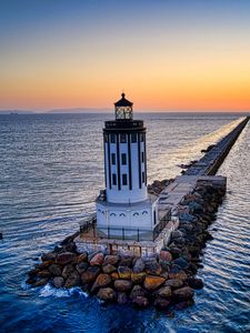 Preview wallpaper lighthouse, sea, building