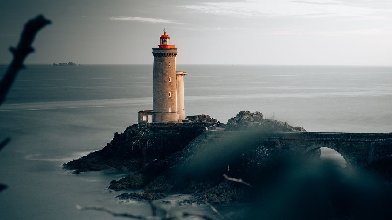Wallpaper lighthouse, sea, horizon, france