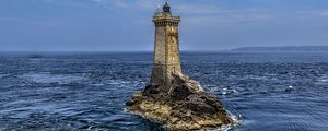 Preview wallpaper lighthouse, sea, ocean, horizon, waves