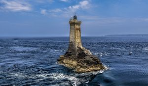 Preview wallpaper lighthouse, sea, ocean, horizon, waves