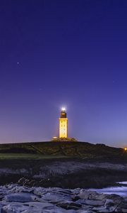 Preview wallpaper lighthouse, sea, sky