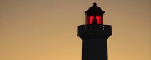 Preview wallpaper lighthouse, silhouette, sunset, dark