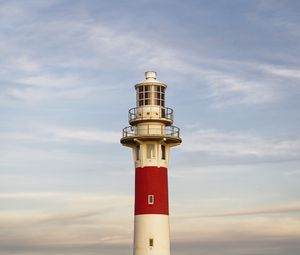 Preview wallpaper lighthouse, structure, grass, striped