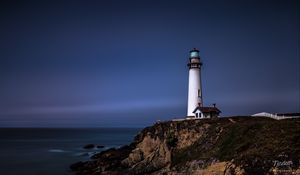Preview wallpaper lighthouse, tower, cliff, landscape