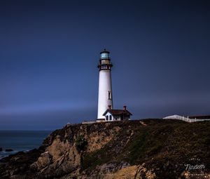 Preview wallpaper lighthouse, tower, cliff, landscape