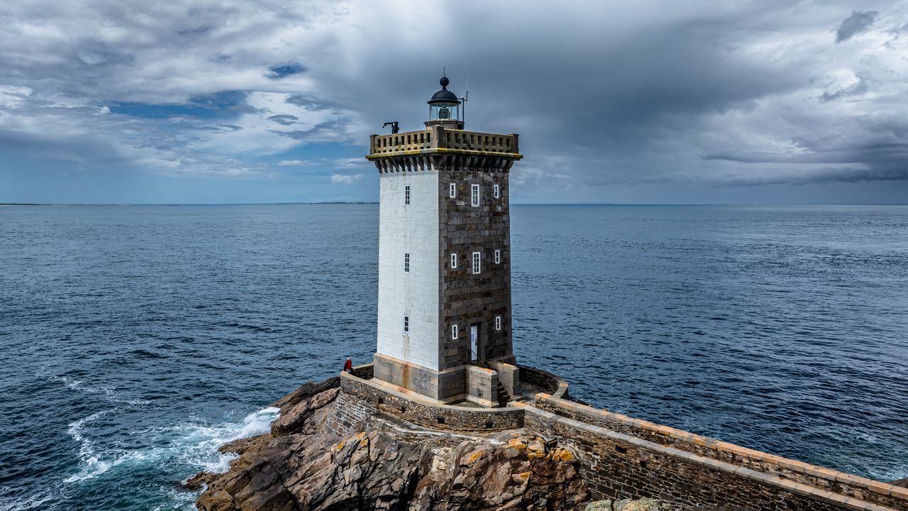 Wallpaper lighthouse, tower, sea, ocean, rock